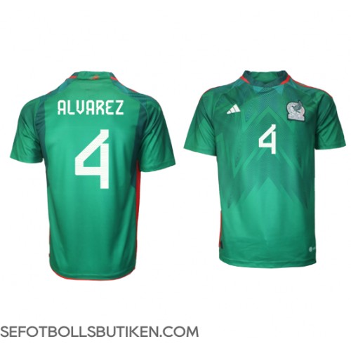 Mexiko Edson Alvarez #4 Replika Hemma matchkläder VM 2022 Korta ärmar